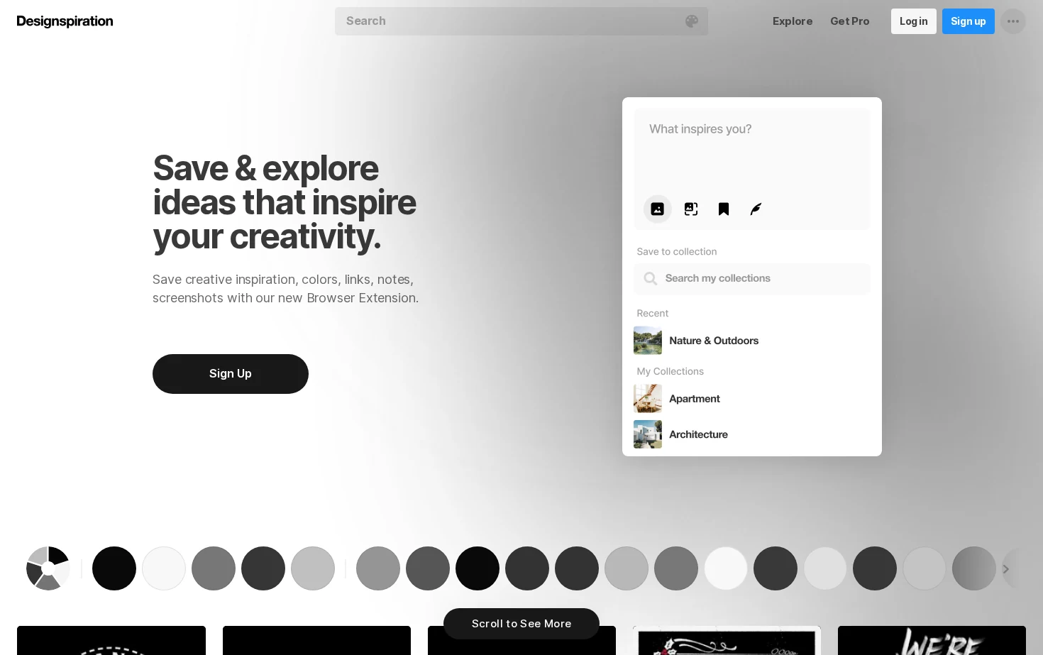Designspiration 页面快照